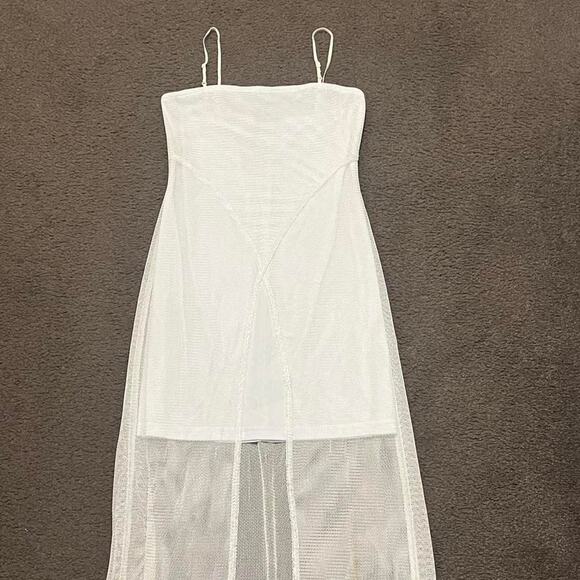 Vintage Deadstock Maxi Mesh Split Front Dress - Picture 4 of 7